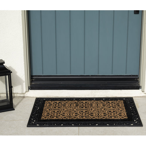 MSI Black Scroll 24" x 36" Rubber Door Mat Tray & Reviews Wayfair